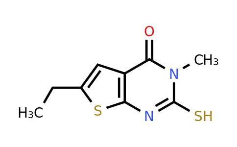 CAS 733015-18-4 | 6-ethyl-3-methyl-2-sulfanyl-3H,4H-thieno[2,3-d]pyrimidin-4-one