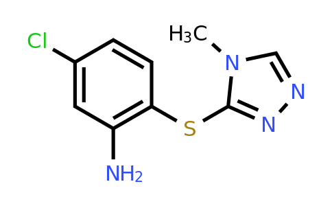 CAS 733030-65-4 | 5-chloro-2-[(4-methyl-4H-1,2,4-triazol-3-yl)sulfanyl]aniline
