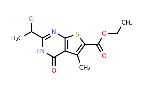 CAS 733030-80-3 | ethyl 2-(1-chloroethyl)-5-methyl-4-oxo-3H,4H-thieno[2,3-d]pyrimidine-6-carboxylate