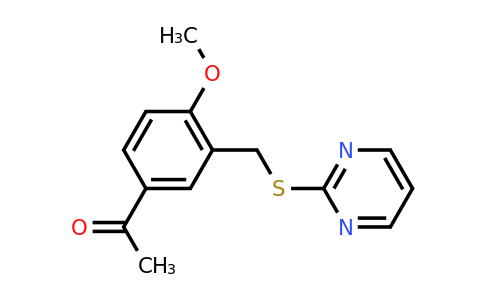 CAS 733044-95-6 | 1-{4-methoxy-3-[(pyrimidin-2-ylsulfanyl)methyl]phenyl}ethan-1-one