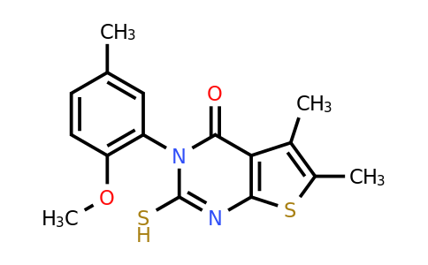 CAS 734542-99-5 | 3-(2-methoxy-5-methylphenyl)-5,6-dimethyl-2-sulfanyl-3H,4H-thieno[2,3-d]pyrimidin-4-one