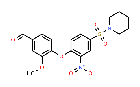 CAS 734546-52-2 | 3-methoxy-4-[2-nitro-4-(piperidine-1-sulfonyl)phenoxy]benzaldehyde