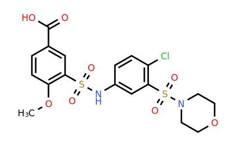 CAS 735305-58-5 | 3-{[4-chloro-3-(morpholine-4-sulfonyl)phenyl]sulfamoyl}-4-methoxybenzoic acid