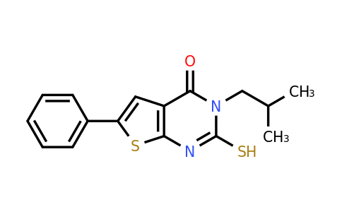 CAS 735319-20-7 | 3-(2-methylpropyl)-6-phenyl-2-sulfanyl-3H,4H-thieno[2,3-d]pyrimidin-4-one