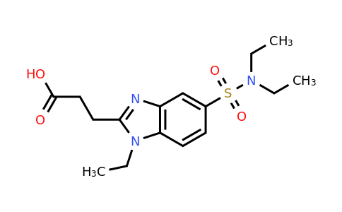 CAS 735322-09-5 | 3-[5-(diethylsulfamoyl)-1-ethyl-1H-1,3-benzodiazol-2-yl]propanoic acid