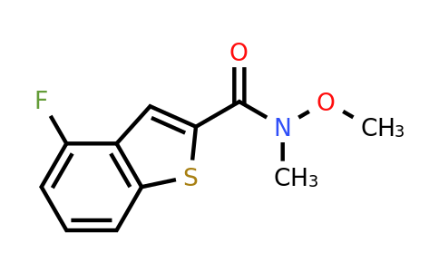 CAS 737800-51-0 | 4-fluoro-N-methoxy-N-methylbenzo[b]thiophene-2-carboxamide