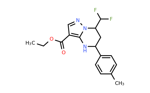 CAS 738603-08-2 | Ethyl 7-(difluoromethyl)-5-(p-tolyl)-4,5,6,7-tetrahydropyrazolo[1,5-a]pyrimidine-3-carboxylate