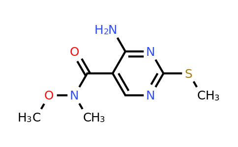 CAS 741714-02-3 | 4-Amino-N-methoxy-N-methyl-2-(methylthio)pyrimidine-5-carboxamide