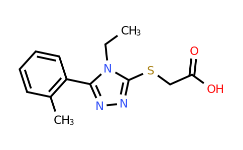 CAS 741731-80-6 | 2-{[4-ethyl-5-(2-methylphenyl)-4H-1,2,4-triazol-3-yl]sulfanyl}acetic acid