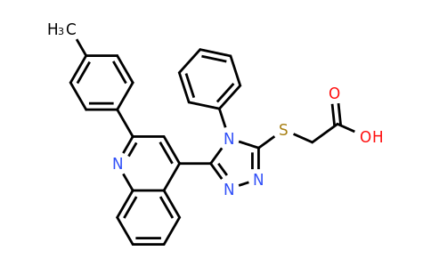 CAS 742094-76-4 | 2-({5-[2-(4-methylphenyl)quinolin-4-yl]-4-phenyl-4H-1,2,4-triazol-3-yl}sulfanyl)acetic acid
