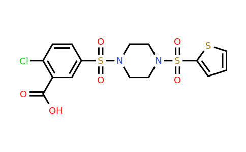 CAS 742118-92-9 | 2-chloro-5-{[4-(thiophene-2-sulfonyl)piperazin-1-yl]sulfonyl}benzoic acid