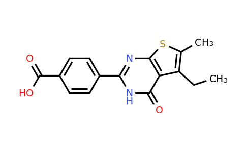 CAS 743439-21-6 | 4-{5-ethyl-6-methyl-4-oxo-3H,4H-thieno[2,3-d]pyrimidin-2-yl}benzoic acid