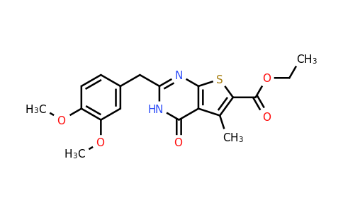 CAS 743439-33-0 | ethyl 2-[(3,4-dimethoxyphenyl)methyl]-5-methyl-4-oxo-3H,4H-thieno[2,3-d]pyrimidine-6-carboxylate
