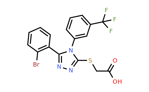 CAS 743439-42-1 | 2-{[5-(2-bromophenyl)-4-[3-(trifluoromethyl)phenyl]-4H-1,2,4-triazol-3-yl]sulfanyl}acetic acid