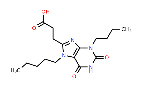 CAS 743442-01-5 | 3-(3-butyl-2,6-dioxo-7-pentyl-2,3,6,7-tetrahydro-1H-purin-8-yl)propanoic acid