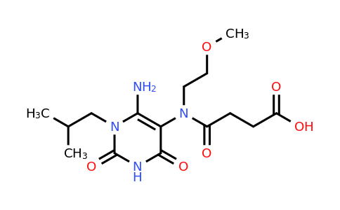 CAS 743442-03-7 | 3-{[6-amino-1-(2-methylpropyl)-2,4-dioxo-1,2,3,4-tetrahydropyrimidin-5-yl](2-methoxyethyl)carbamoyl}propanoic acid