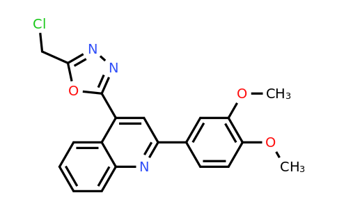 CAS 743442-09-3 | 4-[5-(chloromethyl)-1,3,4-oxadiazol-2-yl]-2-(3,4-dimethoxyphenyl)quinoline