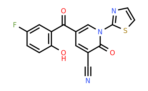 CAS 743444-72-6 | 5-(5-fluoro-2-hydroxybenzoyl)-2-oxo-1-(1,3-thiazol-2-yl)-1,2-dihydropyridine-3-carbonitrile