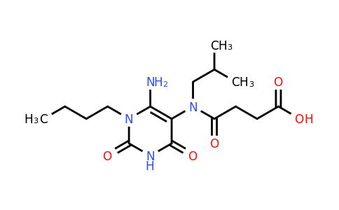 CAS 743444-81-7 | 3-[(6-amino-1-butyl-2,4-dioxo-1,2,3,4-tetrahydropyrimidin-5-yl)(2-methylpropyl)carbamoyl]propanoic acid