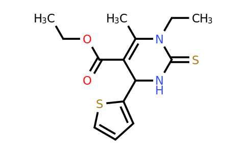 CAS 743444-84-0 | ethyl 1-ethyl-6-methyl-2-sulfanylidene-4-(thiophen-2-yl)-1,2,3,4-tetrahydropyrimidine-5-carboxylate
