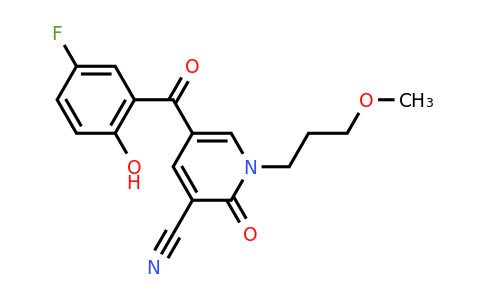 CAS 743444-86-2 | 5-(5-fluoro-2-hydroxybenzoyl)-1-(3-methoxypropyl)-2-oxo-1,2-dihydropyridine-3-carbonitrile