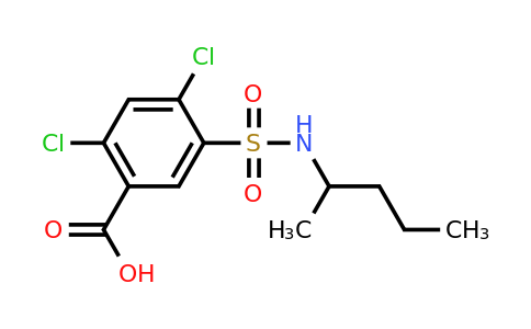 CAS 743451-65-2 | 2,4-dichloro-5-[(pentan-2-yl)sulfamoyl]benzoic acid