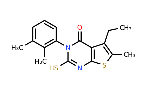 CAS 743452-50-8 | 3-(2,3-dimethylphenyl)-5-ethyl-6-methyl-2-sulfanyl-3H,4H-thieno[2,3-d]pyrimidin-4-one