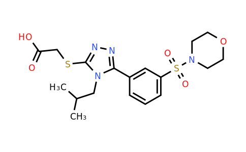 CAS 743457-07-0 | 2-{[4-(2-methylpropyl)-5-[3-(morpholine-4-sulfonyl)phenyl]-4H-1,2,4-triazol-3-yl]sulfanyl}acetic acid