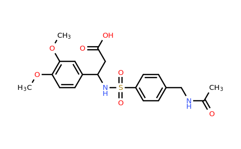 CAS 744230-56-6 | 3-(3,4-dimethoxyphenyl)-3-[4-(acetamidomethyl)benzenesulfonamido]propanoic acid