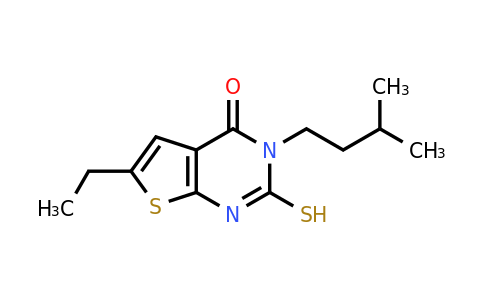 CAS 744242-05-5 | 6-ethyl-3-(3-methylbutyl)-2-sulfanyl-3H,4H-thieno[2,3-d]pyrimidin-4-one