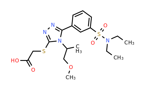 CAS 745791-53-1 | 2-({5-[3-(diethylsulfamoyl)phenyl]-4-(1-methoxypropan-2-yl)-4H-1,2,4-triazol-3-yl}sulfanyl)acetic acid