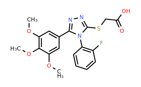 CAS 746607-41-0 | 2-{[4-(2-fluorophenyl)-5-(3,4,5-trimethoxyphenyl)-4H-1,2,4-triazol-3-yl]sulfanyl}acetic acid