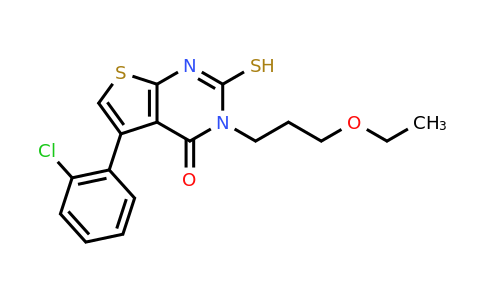 CAS 747411-10-5 | 5-(2-chlorophenyl)-3-(3-ethoxypropyl)-2-sulfanyl-3H,4H-thieno[2,3-d]pyrimidin-4-one