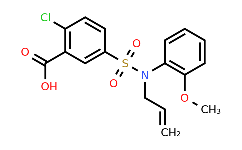 CAS 748776-52-5 | 2-chloro-5-[(2-methoxyphenyl)(prop-2-en-1-yl)sulfamoyl]benzoic acid