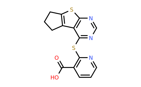 CAS 748778-81-6 | 2-{7-thia-9,11-diazatricyclo[6.4.0.0,2,6]dodeca-1(12),2(6),8,10-tetraen-12-ylsulfanyl}pyridine-3-carboxylic acid