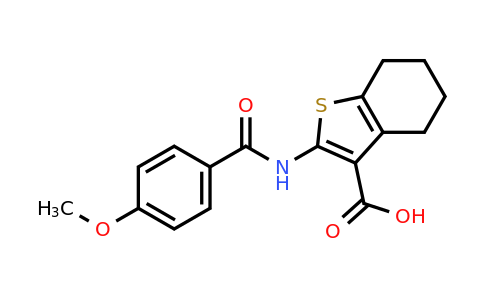 CAS 749219-12-3 | 2-(4-methoxybenzamido)-4,5,6,7-tetrahydro-1-benzothiophene-3-carboxylic acid