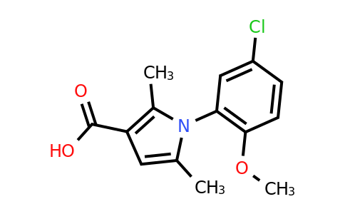 CAS 749219-31-6 | 1-(5-chloro-2-methoxyphenyl)-2,5-dimethyl-1H-pyrrole-3-carboxylic acid