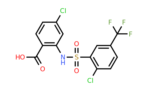 CAS 749896-99-9 | 4-chloro-2-[2-chloro-5-(trifluoromethyl)benzenesulfonamido]benzoic acid