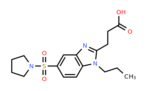 CAS 749902-33-8 | 3-[1-propyl-5-(pyrrolidine-1-sulfonyl)-1H-1,3-benzodiazol-2-yl]propanoic acid