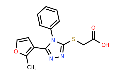 CAS 749920-40-9 | 2-{[5-(2-methylfuran-3-yl)-4-phenyl-4H-1,2,4-triazol-3-yl]sulfanyl}acetic acid