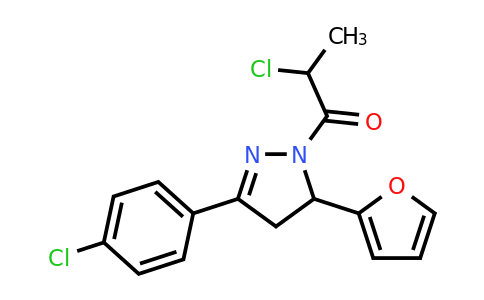 CAS 750598-96-0 | 2-chloro-1-[3-(4-chlorophenyl)-5-(furan-2-yl)-4,5-dihydro-1H-pyrazol-1-yl]propan-1-one
