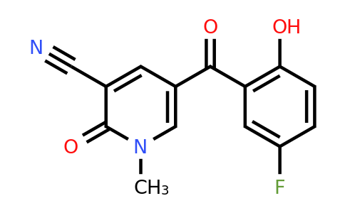 CAS 750599-07-6 | 5-(5-fluoro-2-hydroxybenzoyl)-1-methyl-2-oxo-1,2-dihydropyridine-3-carbonitrile
