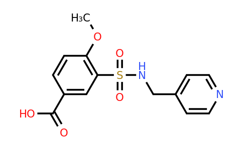 CAS 750601-24-2 | 4-methoxy-3-{[(pyridin-4-yl)methyl]sulfamoyl}benzoic acid