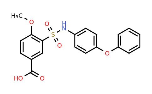 CAS 750601-28-6 | 4-methoxy-3-[(4-phenoxyphenyl)sulfamoyl]benzoic acid