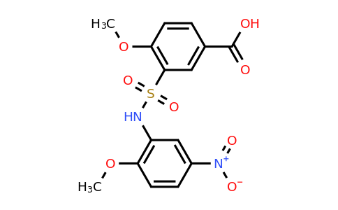 CAS 750613-71-9 | 4-methoxy-3-[(2-methoxy-5-nitrophenyl)sulfamoyl]benzoic acid