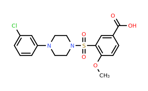 CAS 750613-98-0 | 3-{[4-(3-chlorophenyl)piperazin-1-yl]sulfonyl}-4-methoxybenzoic acid