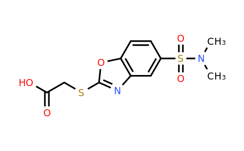 CAS 750624-70-5 | 2-{[5-(dimethylsulfamoyl)-1,3-benzoxazol-2-yl]sulfanyl}acetic acid