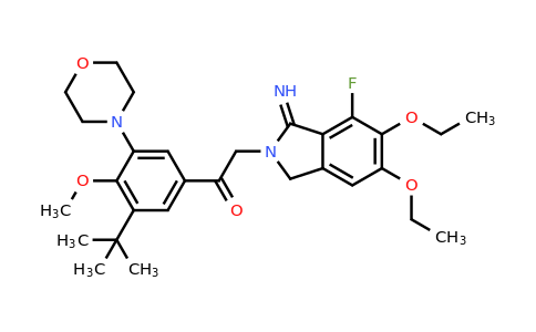 CAS 751475-53-3 | 1-(3-(tert-Butyl)-4-methoxy-5-morpholinophenyl)-2-(5,6-diethoxy-7-fluoro-1-iminoisoindolin-2-yl)ethanone