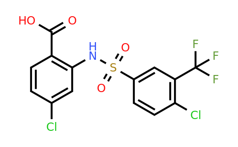 CAS 756851-01-1 | 4-chloro-2-[4-chloro-3-(trifluoromethyl)benzenesulfonamido]benzoic acid