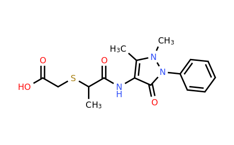 CAS 757192-84-0 | 2-({1-[(1,5-dimethyl-3-oxo-2-phenyl-2,3-dihydro-1H-pyrazol-4-yl)carbamoyl]ethyl}sulfanyl)acetic acid